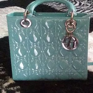 Christian Dior Leather Turquoise Purse